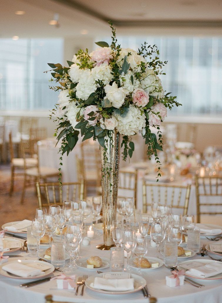 Tracy and Ben Wedding - High Centerpiece - Le Parker Meridien NYC - Kathleen and Robert Photographers 
