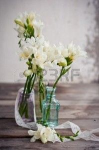 14486483-white-freesia-flowers-in-decorative-bottles
