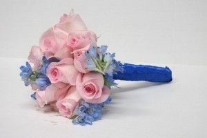 1 Pink and blue bouquet