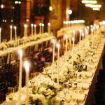 Courtney and Quinton Wedding - Tablescape Low Centerpiece - The Bowery Hotel - Chad Cruz Photography