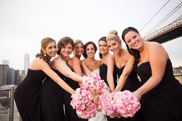 pink bridesmaids bouquets