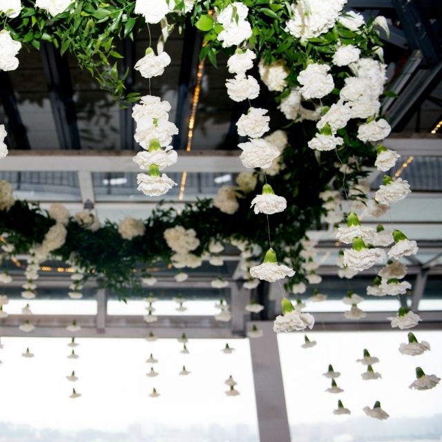 Chelsea-Piers-Wedding-Hanging-Florals-Andrea-Fischman