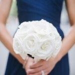 white tibet rose and ranunculus bouquet