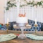 winter cake tablescape