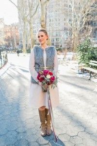 bride in fur by alexis june weddings