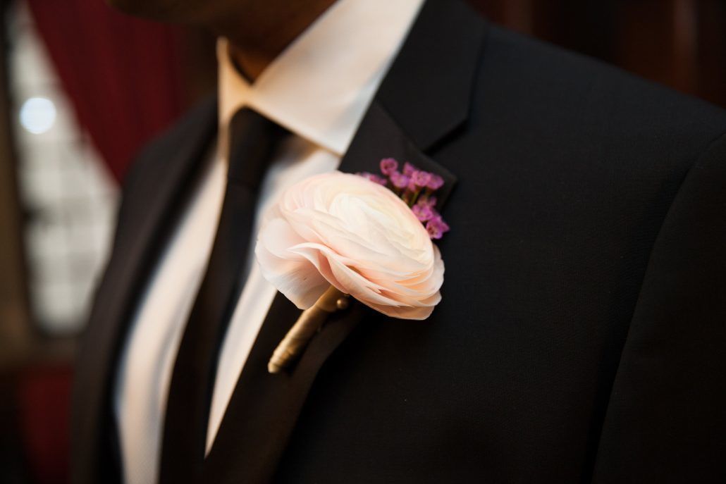 Amanda and Thomas - Groom - Boutonniere - JWM Essex House - Photo by Kelly Guenther