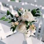 Kate & Alex Wedding - Aisle Seating Floral Accents - Battery Gardens - Photography by Susan Shek