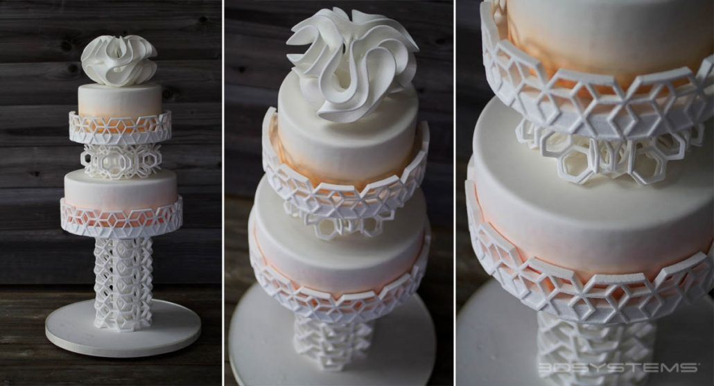 3D Printed Wedding Cake Decor via 3D Systems