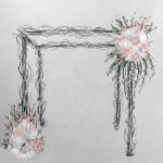 Bride & Blossom Chuppah Sketch
