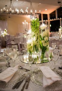 High Centerpiece / Becca and Dave / Bridgehampton Tennis and Surf Club / Andre Maier Photography