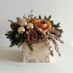 Birch Holiday Arrangement Gold by Arts Floral Design - via Pinterest