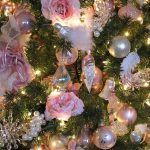 Christmas Tree - Floral Ornaments Close-up - via Pinterest
