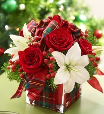 Holiday Gift Floral Arrangement - via Pinterest