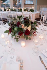Low Centerpiece / Ryan & Darren Wedding / Crabtree's Kittle House Chappaqua / Meg Miller Photography