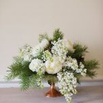 White and Green Floral Holiday Arrangement - via Sweet Root Village