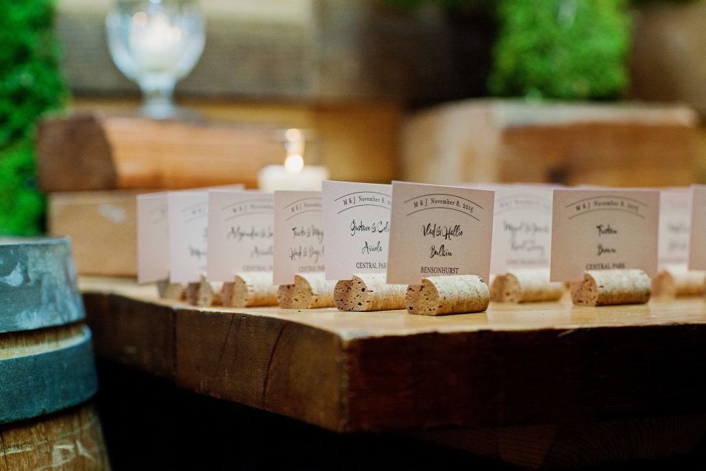 Margarita & Jose Wedding - Card Table - Wine Corks - Brooklyn Winery - Brind Amour Photography