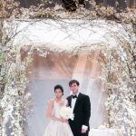 Cherry Blossom Arch - Liya & Ross - Gotham Hall - Jasmine Hsu Photography