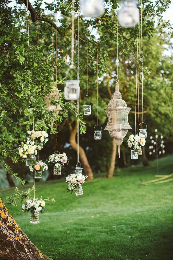 Garden Wedding Decoration - Hanging Bubbles - via Sortra.com