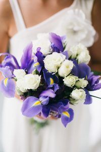 Iris Bouquet - Photo by B Hull Photography - via Style Me Pretty