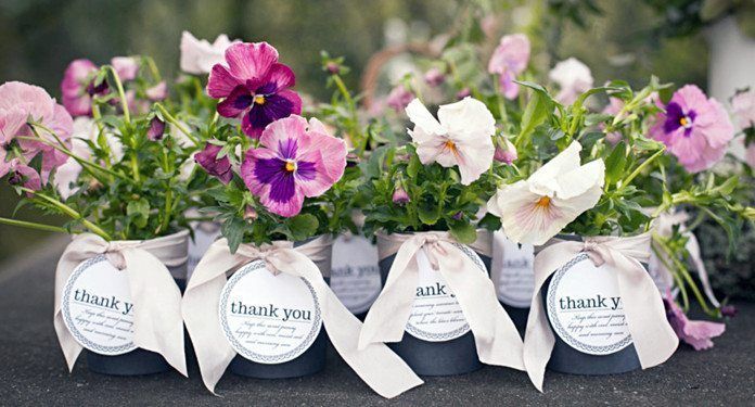 Mini Flower Pot Favors - Bridal Shower Favors - via Long Island Weekly Perfect Party Favor
