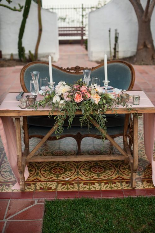 Vintage Sweetheart Garden Table - photo by Brett Hickman - via ProjectWedding