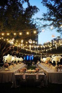 Arizona Barn Wedding - String Lights Canopy - via Pinterest.com