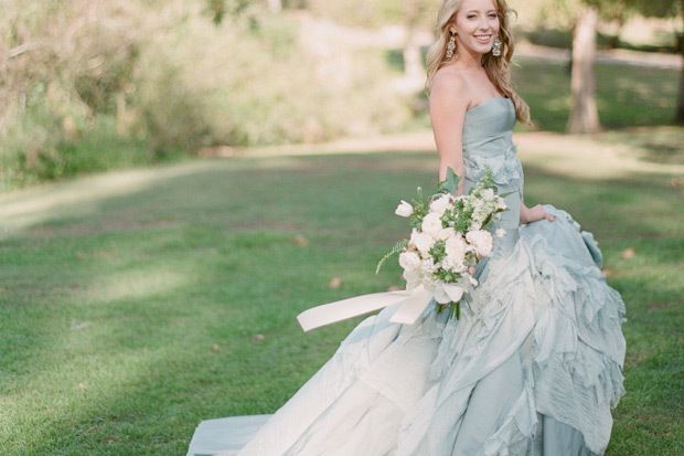 Blue Wedding Dress - by Karen Louise - via One Fab Day