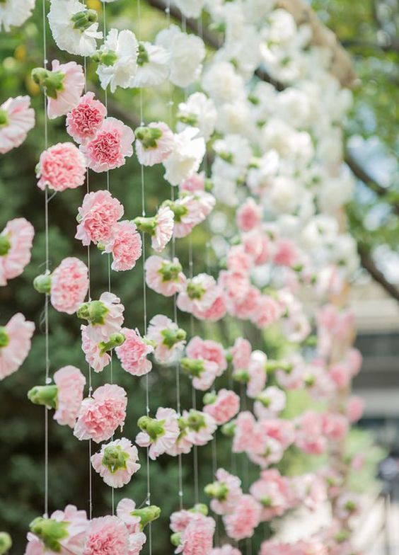 Bright and Beautiful California Wedding - Suspended Single Blooms - Photo by Mi Belle Photographers - via Colin Cowie Weddings.com