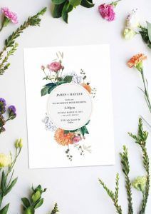 Floral Wedding Invitations - via Pinterest.com
