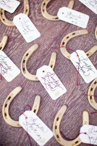 Horseshoe Favors - photo by Jessica Lewis Photography - via Style Me Pretty
