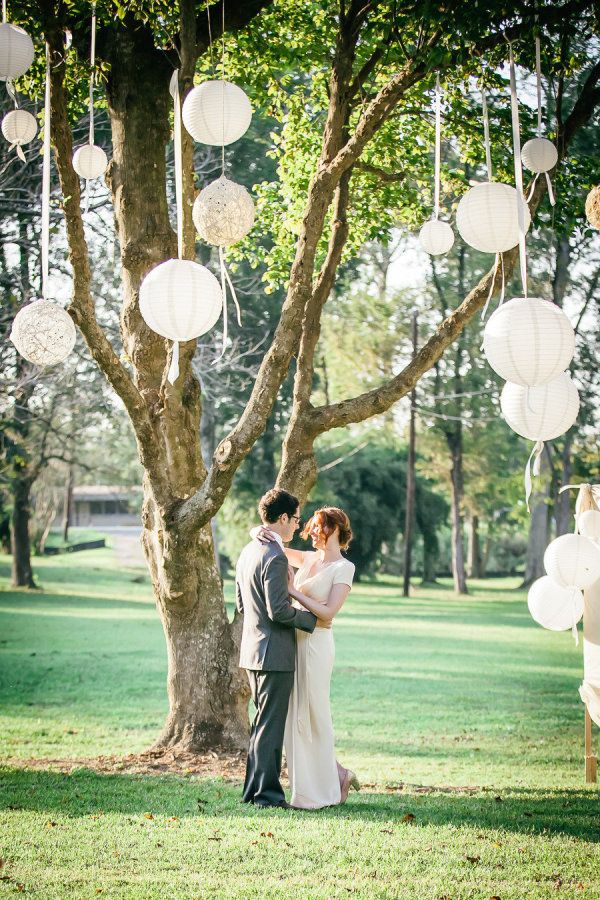 Louisiana Wedding - Hanging Paper Lanterns - Bonnie Sen Creative Photography - via Style Me Pretty- The Vault