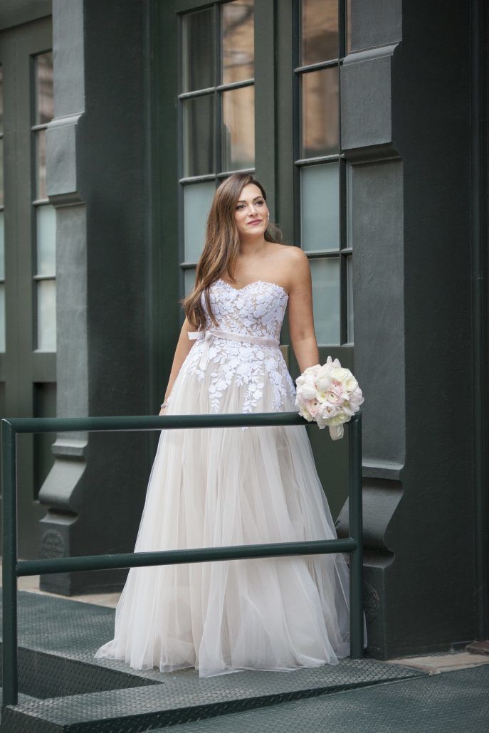 Melanie & Graig - Bride - Bridal Bouquet - Tribeca Rooftop NYC - Photo by Brett Matthews