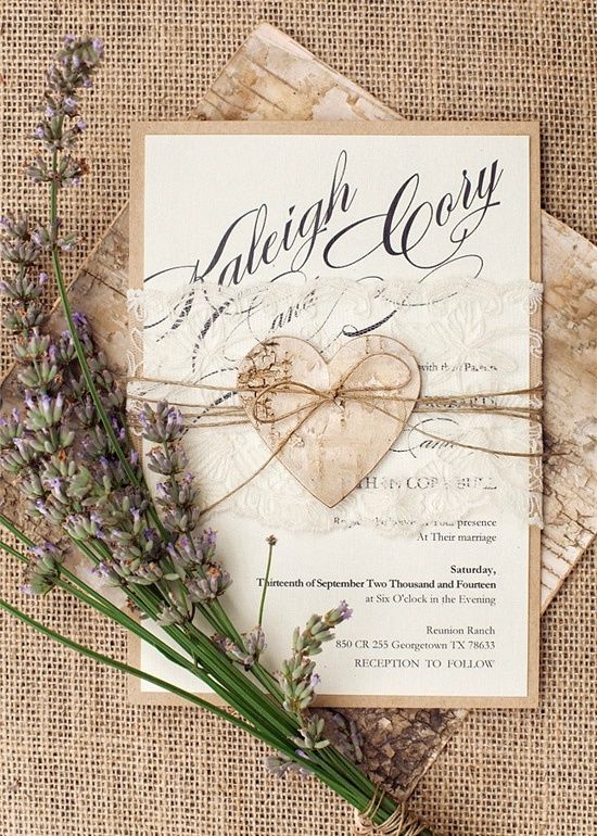 Rustic Wedding Invitations - via 4 Love Polka Dots.com