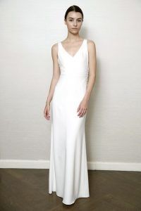 Bridal Gown - Streamline Satin - Austin Scarlett - via WWD.com