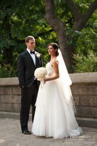 Lindsey & Greg - Cream Rose Bouquet Bride and Groom - Pierre Hotel - by Fred Marcus Photography (15)