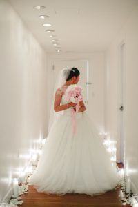 Mary & Galen Wedding - Bride And Groom Chair Garlands - The Hudson Hotel - NYC -Photography by Jac and Thom