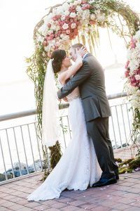 Sarah & Robert - Floral Arch - Liberty Warehouse - by Kris Rae Photography
