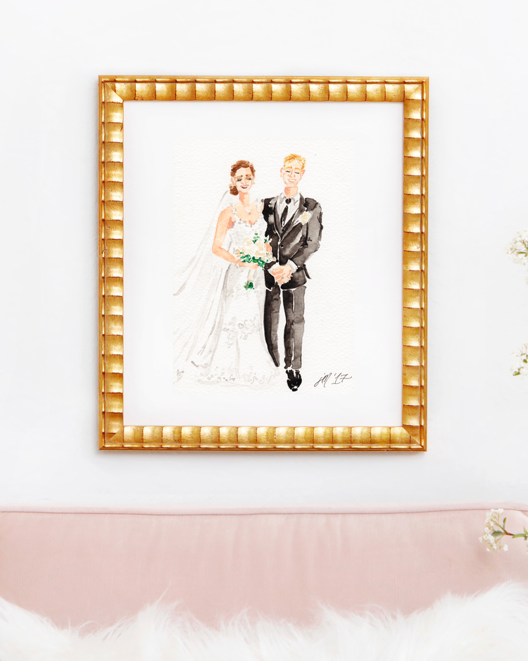 Custom Watercolor Wedding Portrait Painting - Wedding Portrait - The Wedding Shop - via Simply Jessica Marie.com