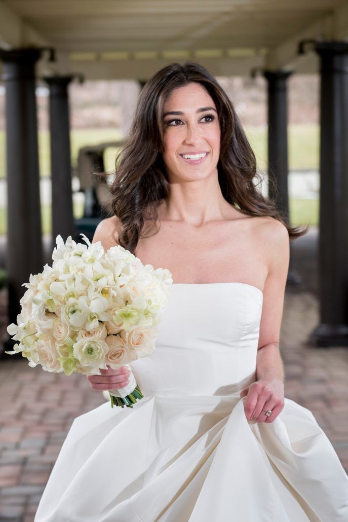 Danielle & Noah Wedding - Cold Spring Country Club NY - Bride - Rose Bouquet -Photography by Brett Matthews