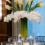 Jacqueline & Gary - High Centerpiece - lily orchid - Trump Soho - Casey Fatchett Photography