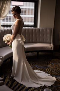 Julie & Matthew - Garden Rose Ranunculus Bouquet - Manhattan Penthouse - by Jayd Jackson Photography