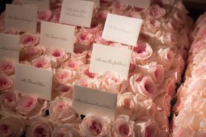 Lauren and Matthew Wedding - Card Table - Titanic Rose Blanket - Detail - Park Hyatt NYC - Photography by Christian Oth Studio