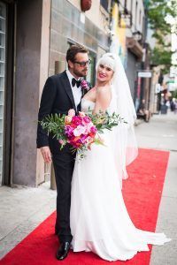Lila & Johan Wedding - Garden Rose Ranunculus Peony Parrot Tulip Calla Roses Mokara Phal Astilbe Fern Ruscus - Music Hall Williamsburg - by Kamila Haris