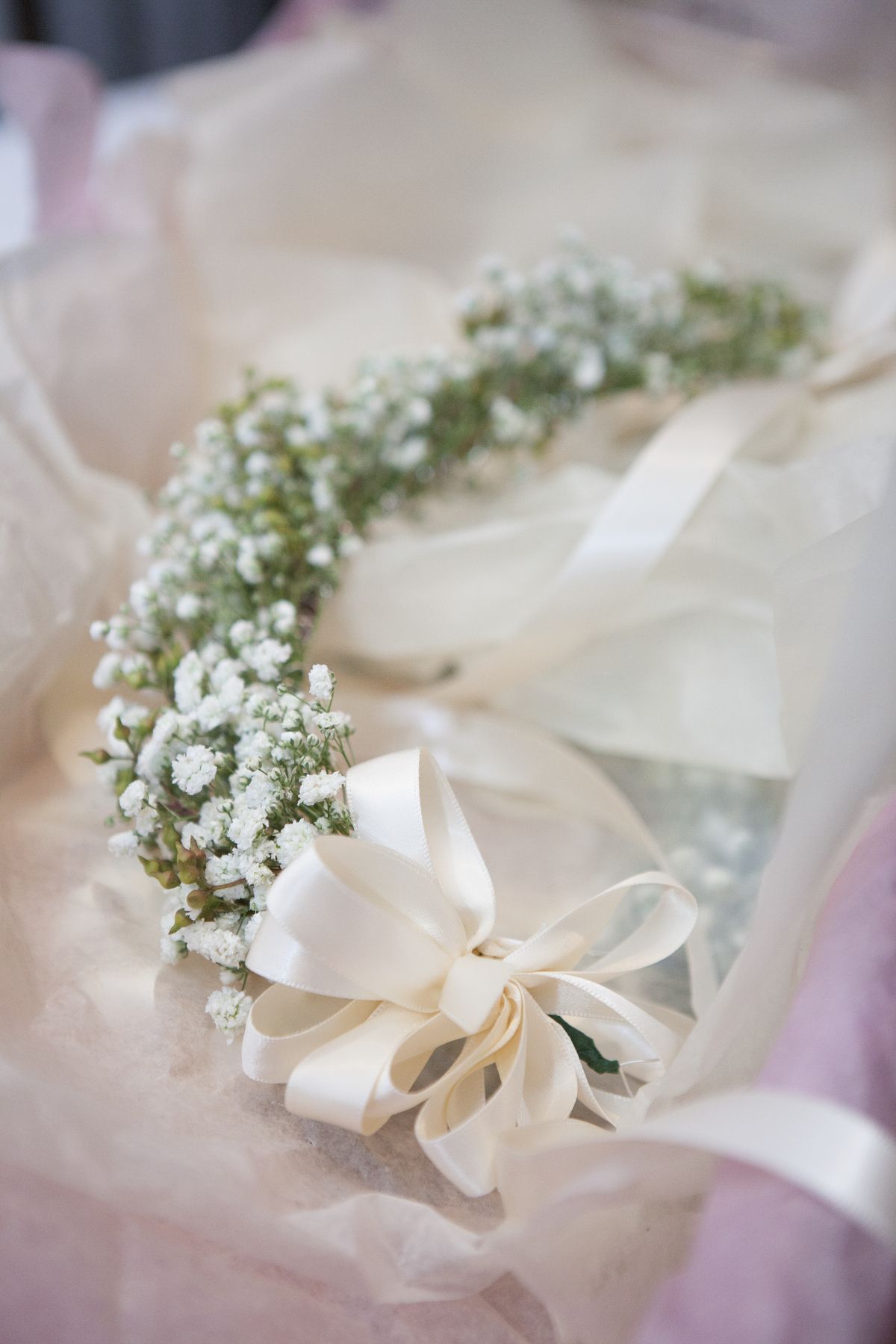 Melanie & Graig Babys Breath Flower Girl Flower Crown Tribeca Rooftop NYC by Brett