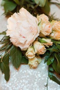 Suzy & Jerry - Italian Ruscus Seeded Euc Lemon Leaf Garden Rose Spray Rose Peony Table Garland Head Table - Bourne Mansion Long Island - by Ryon Lockhart (23)