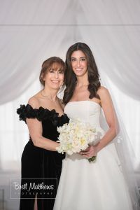 Danielle & Noah Wedding - Cold Spring Country Club NY - Draped Chuppah - Bride & Mother -Photography by Brett Matthews