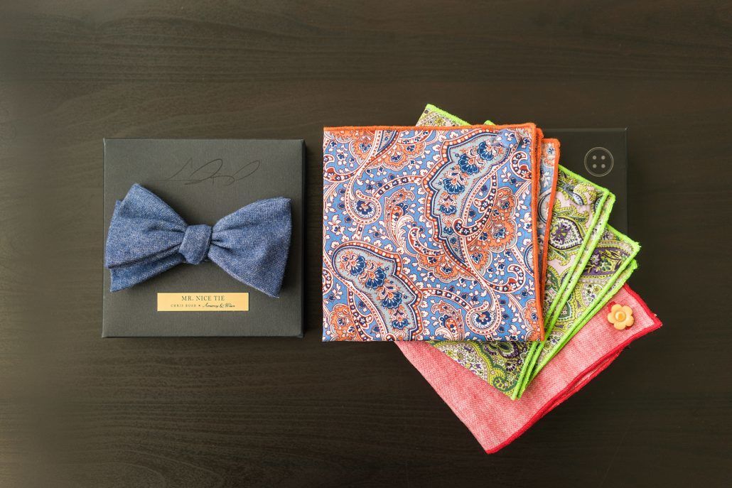Bow Tie from Mr. Nice Tie Collaboration Between Armstrong & Wilson and Chris Bosh - Casual Pocket Square Collection - Image Courtesy of Armstrong & Wilson