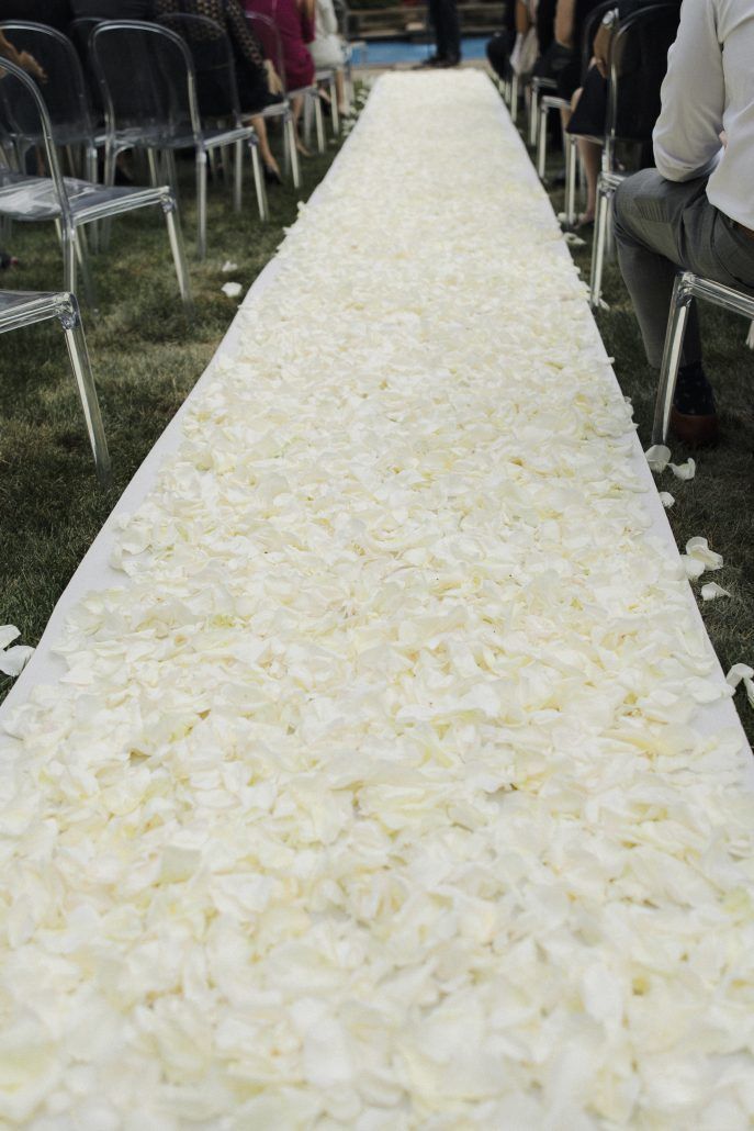 Alice & Chris Wedding - White Petal Path Ceremony - 620 Loft & Garden - Photography by Samm Blake