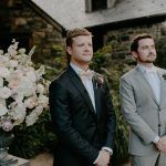 Stephanie & Mike Wedding - Groom and Best Man - Ceremony - Blue Hill at Stone Barns - Photography by Golden Hour Studio
