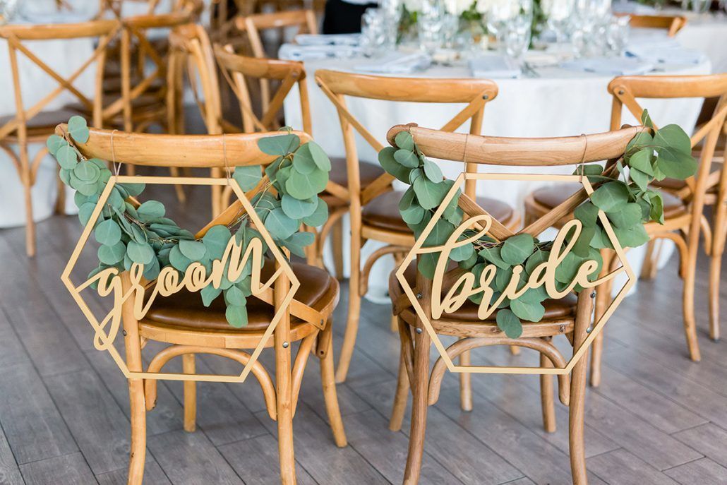 Emily & Daring Wedding - Battello Jersey City NJ - Seeded Euc Bride and Groom Chairs - Photography by Casey Fatchett